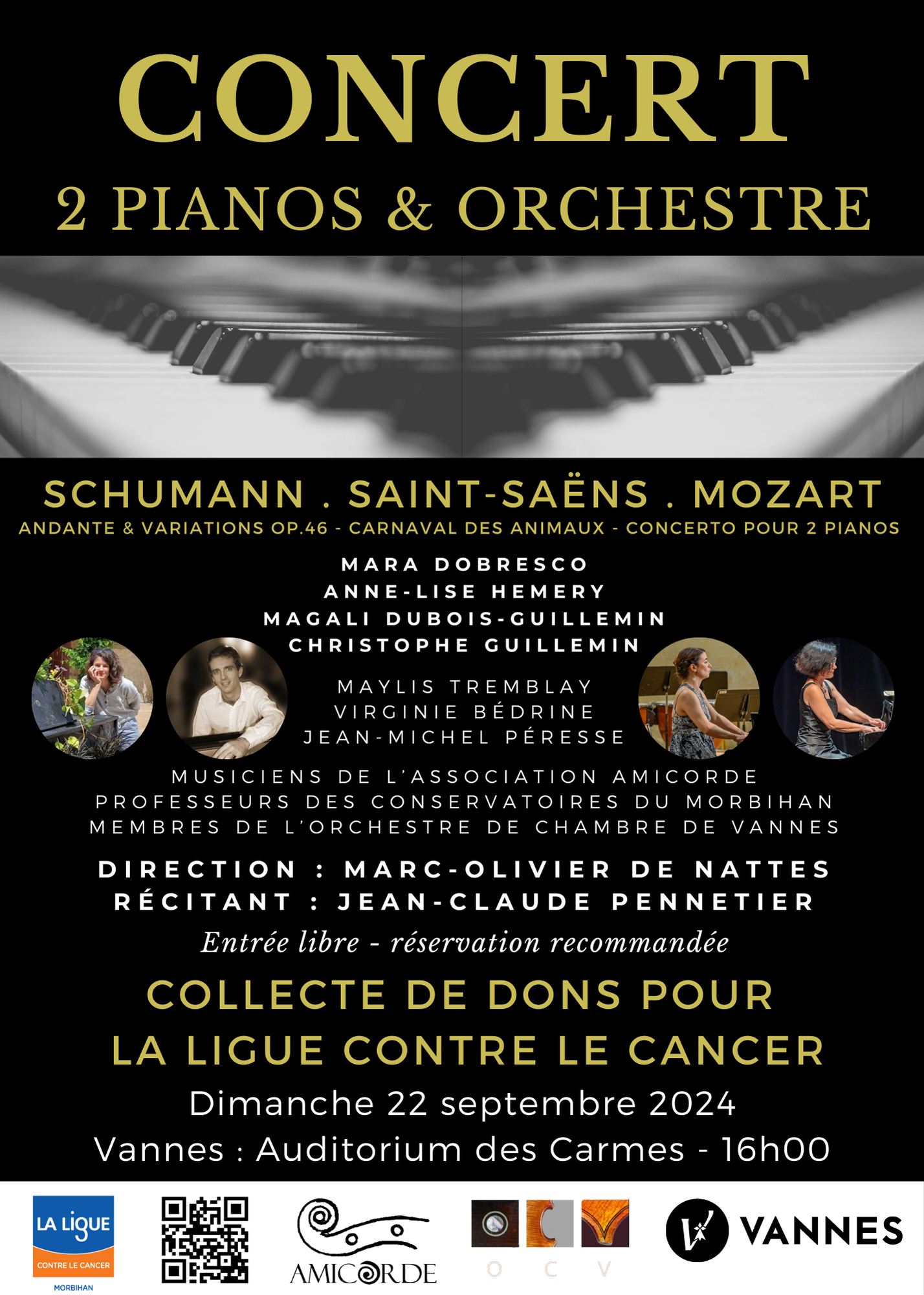 Concert caritatif Vannes 17 septembre 2023